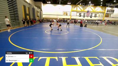 141A lbs Rr Rnd 2 - Kai Orine, NC State vs Will Baysingar, Illinois