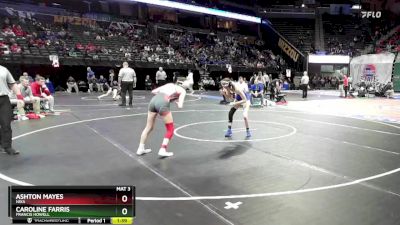 110 Class 2 lbs Quarterfinal - Caroline Farris, Francis Howell vs Ashton Mayes, Nixa