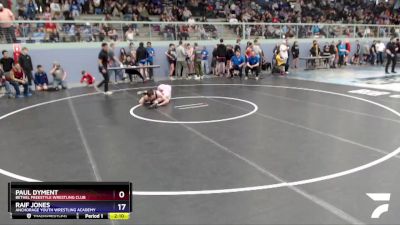 138 lbs X Bracket - Raif Jones, Anchorage Youth Wrestling Academy vs Paul Dyment, Bethel Freestyle Wrestling Club