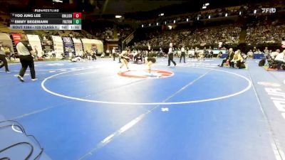 125 Class 1 lbs 1st Place Match - Yoo Jung Lee, Chillicothe vs Emmy Begemann, Fulton