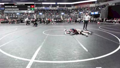 92 lbs Quarterfinal - Dexton Miller, Purler Wrestling Academy vs Jackson Bulson, Wichita Wrestling Club