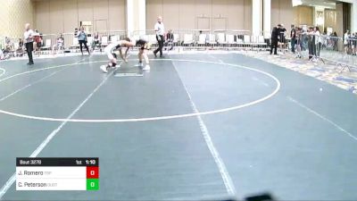 132 lbs Semifinal - Jonathon Romero, Top Rank HAC vs Connor Peterson, Dust Devils