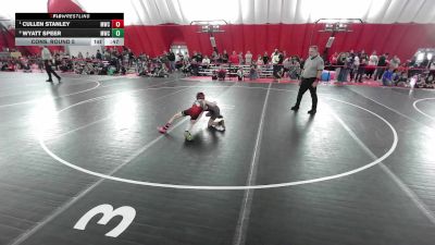 10U Boys - 63 lbs Cons. Round 5 - Wyatt Speer, Monroe Wrestling Club vs Cullen Stanley, Mollitium Wrestling Club