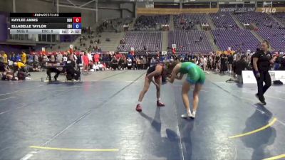 124 lbs 2nd Wrestleback (16 Team) - Kaylee Annis, Southern Oregon University vs Ellabelle Taylor, Evergreen State