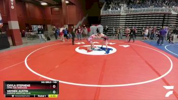 143 lbs Semifinal - Vayden Austin, Sheridan Wrestling Club vs Chyla Stephens, Camel Kids Wrestling