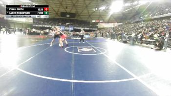 Boys 4A 285 lbs 3rd Place Match - Kaden Thompson, Emerald Ridge vs Jonah Smith, Yelm