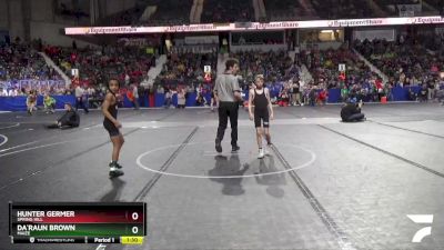 64 lbs Quarterfinal - Da`raun Brown, Maize vs Hunter Germer, Spring Hill