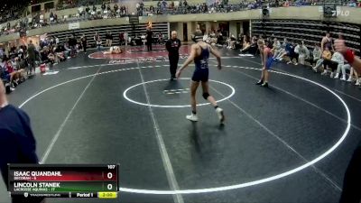 107 lbs Round 3 (4 Team) - Lincoln Stanek, LaCrosse Aquinas vs Isaac Quandahl, Decorah