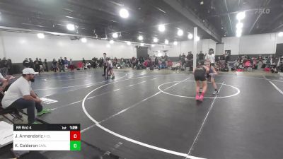 89 lbs Rr Rnd 4 - Jeselle Armendariz, X-CLUSIVE Wrestling vs Kyle Calderon, Carlsbad Combat WC