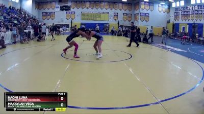 123 lbs Cons. Round 2 - Makaylah Vega, Black Flag Wrestling Academy vs Naomi Luna, Strawberry Crest Highschool