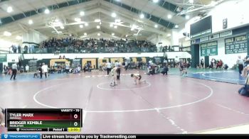 70 lbs Quarterfinal - Tyler Marx, Meridian vs Bridger Kemble, Middleton