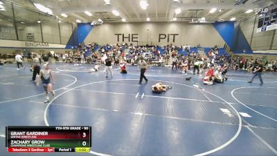 90 lbs 1st Place Match - Zachary Grow, Champions Wrestling Club vs Grant Gardiner, Uintah Wrestling