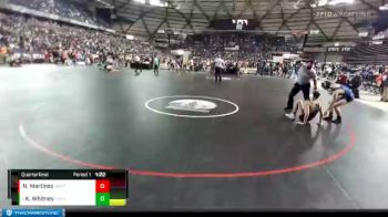 1 lbs Quarterfinal - Kasey Whitney, Eatonville vs Noeh Martinez, Wapato