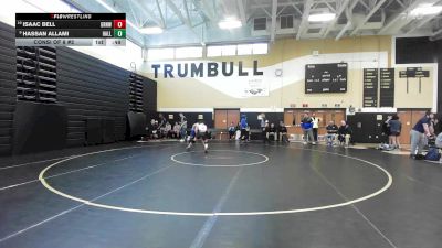 126 lbs Consi Of 8 #2 - Isaac Bell, Greenwich vs Hassan Allami, Hall