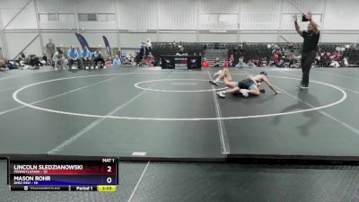 126 lbs Semis & 3rd Wb (16 Team) - Lincoln Sledzianowski, Pennsylvania vs Mason Rohr, Ohio Red