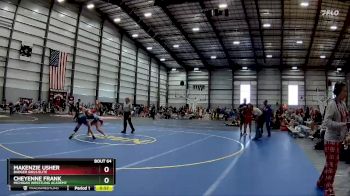 122 lbs Quarterfinal - Cheyenne Frank, Michigan Wrestling Academy vs Makenzie Usher, Badger Girls Elite