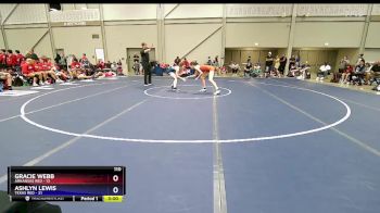 110 lbs Semis & 3rd Wb (16 Team) - Gracie Webb, Arkansas Red vs Ashlyn Lewis, Texas Red