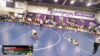 62 lbs Cons. Round 3 - Bohman Batty, Hook`em W.C. vs Luca Miller, Payson Lion Wrestling Club