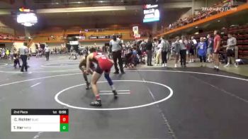 123 lbs 2nd Place - Caleb Richter, Black Hills Stampede vs Tyler Her, Matbandit