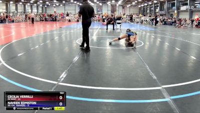 122 lbs Rd# 10- 12:45pm Saturday - Cecilia Verrilli, PA WEST vs Naveen Edmiston, So. Cal. Hammers