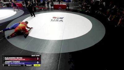 285 lbs Champ. Round 1 - Alejandro Reyes, Arroyo High School Wrestling vs Joseph Chavez, Friendly Hills Wrestling Club