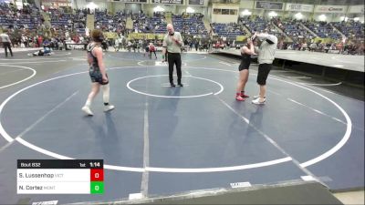 116 lbs Quarterfinal - Saydee Lussenhop, Victory Wrestling Club vs Nevaeh Cortez, Montrose Elite