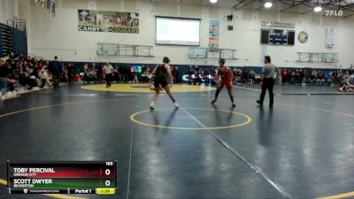 165 lbs Champ. Round 2 - Toby Percival, Oregon City vs Scott Dwyer, Beaverton