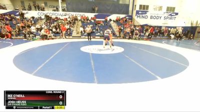 165 lbs Cons. Round 2 - Josh Heuss, UW-Stevens Point vs Ike O`Neill, Wabash