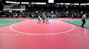 95 lbs Champ. Round 1 - Braden Beck, EWO3 vs Jak Keck, SCRA