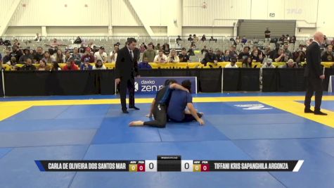 Tiffani Kris Sapanghila Argonza vs Carla De Oliveira Dos Santos Mar 2025 World IBJJF Jiu-Jitsu No-Gi Championship