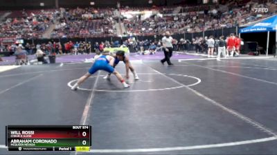 120 lbs Champ. Round 3 - Will Rossi, Coeur D Alene vs Abraham Coronado, McQueen Nevada