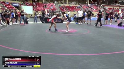 124 lbs Quarterfinal - Sophia Jackson, OK vs Kate Krause, IA