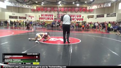 85 lbs Champ. Round 1 - Hudson Thomas, Forest Lake Wrestling Club vs Joseph Udermann, Pursuit