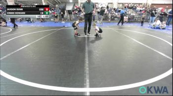 45 lbs Round Of 16 - Jaxson Dunn, Cotton County Wrestling Club vs Creed Howard, Elgin Wrestling