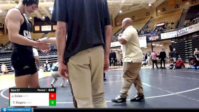 184 lbs Champ. Round 1 - Tommy Rogers, Cloud County Community College vs Jameel Coles, Northwest Kansas Technical College