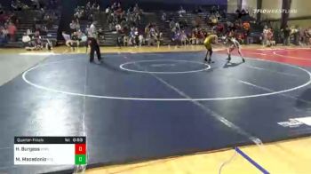 100 lbs Quarterfinal - Haley Burgess, Woodstock Wrestling Club vs Malachi Macedonio, Rockmart Takedown Club