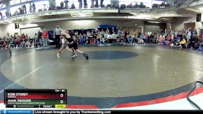 86 lbs Champ. Round 1 - Kobi Storey, Indiana vs Hank Ringger, South Adams Gold Wrestling Club