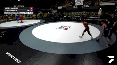 92 lbs Cons. Round 2 - Aaron Sanchez vs Owen Santos, Livermore Elite Wrestling Club