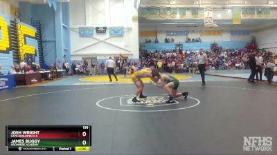 138 lbs Champ. Round 1 - Josh Wright, Cape Henlopen H S vs James Buggy, Archmere Academy