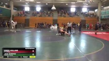 145 lbs Quarterfinal - Jack Estevez, Calvary Chapel vs Emery Holland, Mt Carmel