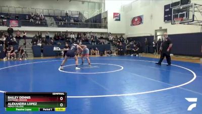 155 lbs Semifinal - Bailey Dennis, Southern Oregon vs Alexandra Lopez, Menlo College