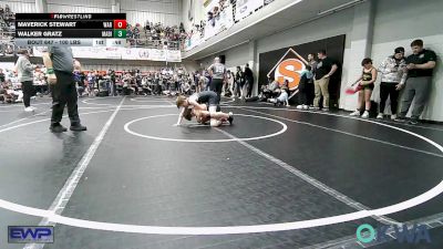 100 lbs Consi Of 4 - Maverick Stewart, Warner Eagles Youth Wrestling vs Walker Gratz, Madill Takedown