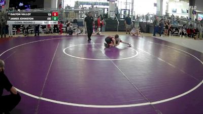 83 lbs Cons. Round 2 - Dalton Vallot, Youngsville Gladiators Academy vs James Johnston, APEX Wrestling Club