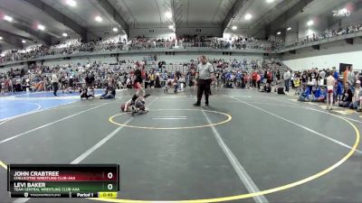 55 lbs Cons. Round 3 - Levi Baker, Team Central Wrestling Club-AAA vs John Crabtree, Chillicothe Wrestling Club-AAA