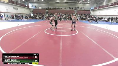 132 lbs Cons. Round 2 - Rhett Dubin, Campo Verde High School vs Nick Benavides, American Leadership Academy Gilbert