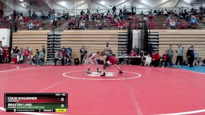 82 lbs 1st Place Match - Braxten Land, Maurer Coughlin Wrestling Club vs Colin Schlemmer, Cincinnati