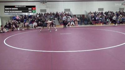 114-120 lbs 1st Place Match - Kenlyn Grenis, Mount Vernon Girls vs Ellie Klostermann, West Delaware Girls