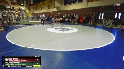 102 lbs Round 2 - Leland Cruz, Temecula Valley Wrestling Club vs Melanie Payan, TUF California Wrestling Acade