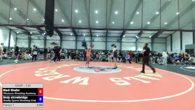 135 lbs Quarters - Madi Shafer, Whatcom Wrestling Academy vs Lindy Strowbridge, Reality Sports Wrestling Club