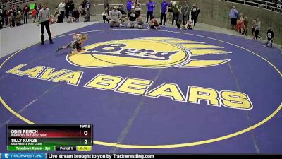 49 lbs Cons. Round 3 - Odin Reisch, Warriors Of Christ WOC vs Tilly Kunze, Salem Elite Mat Club